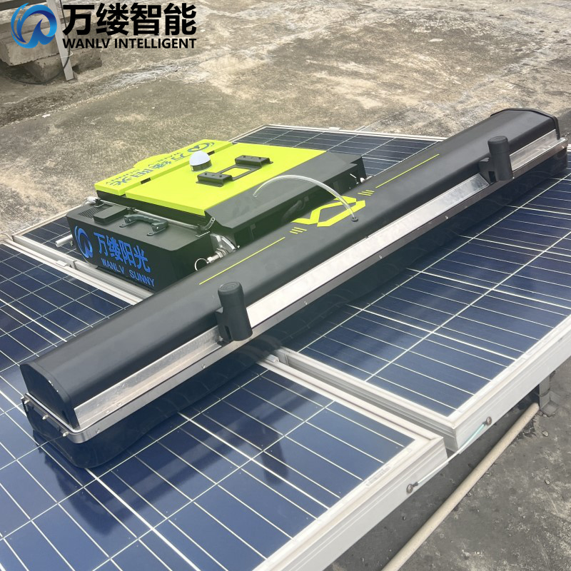 Automatic Crawler Robot Solar Panel Cleaning Machine Better Solar Cleaning Drone