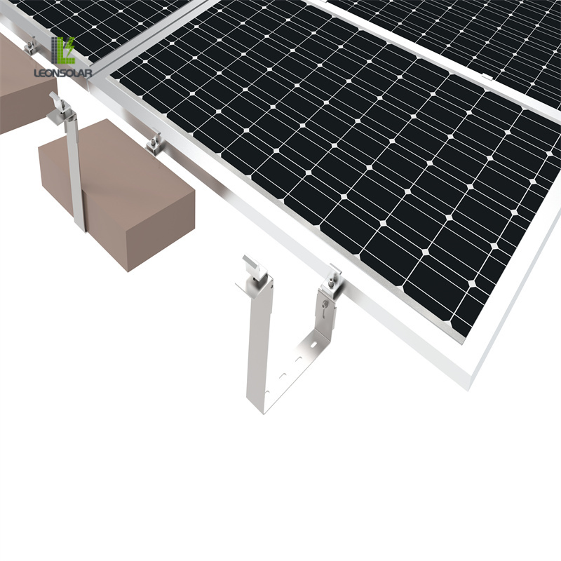 Ballast Structure Flat Roof Carbon Steel Solar Energy PV Mounting System