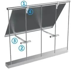 Wholesale Home Wall Angle Adjustable Aluminum Balcony Plants Kits Solar Balcony Hook Mounting Brackets