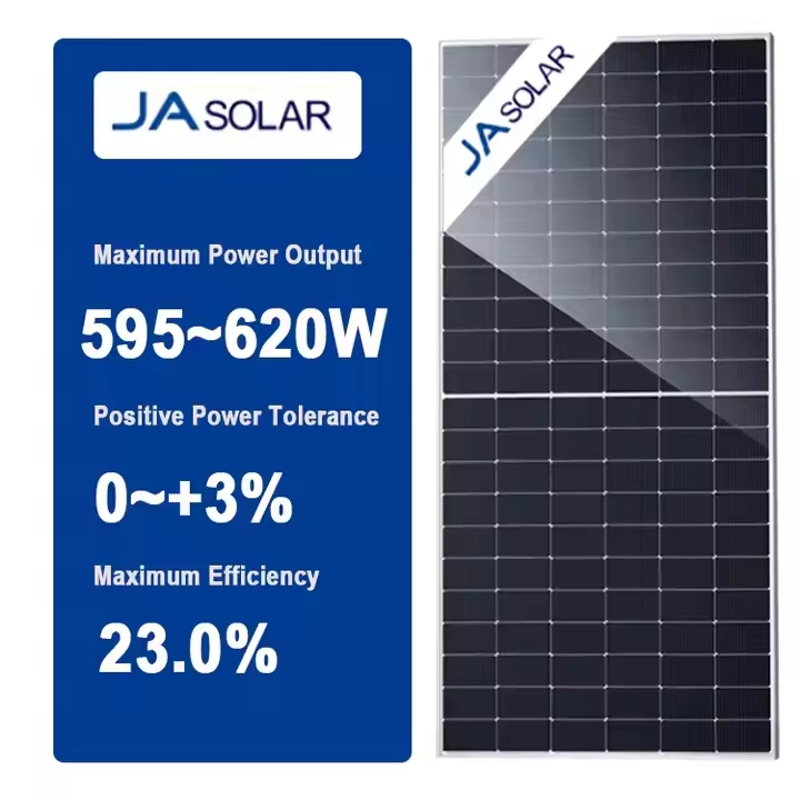 Ja Solar Jam66D45 Lb 595-620W Ja Solar Panel 600 605 610 Watt Ja N-Type Bifacial Double Class Photovoltaic Panel