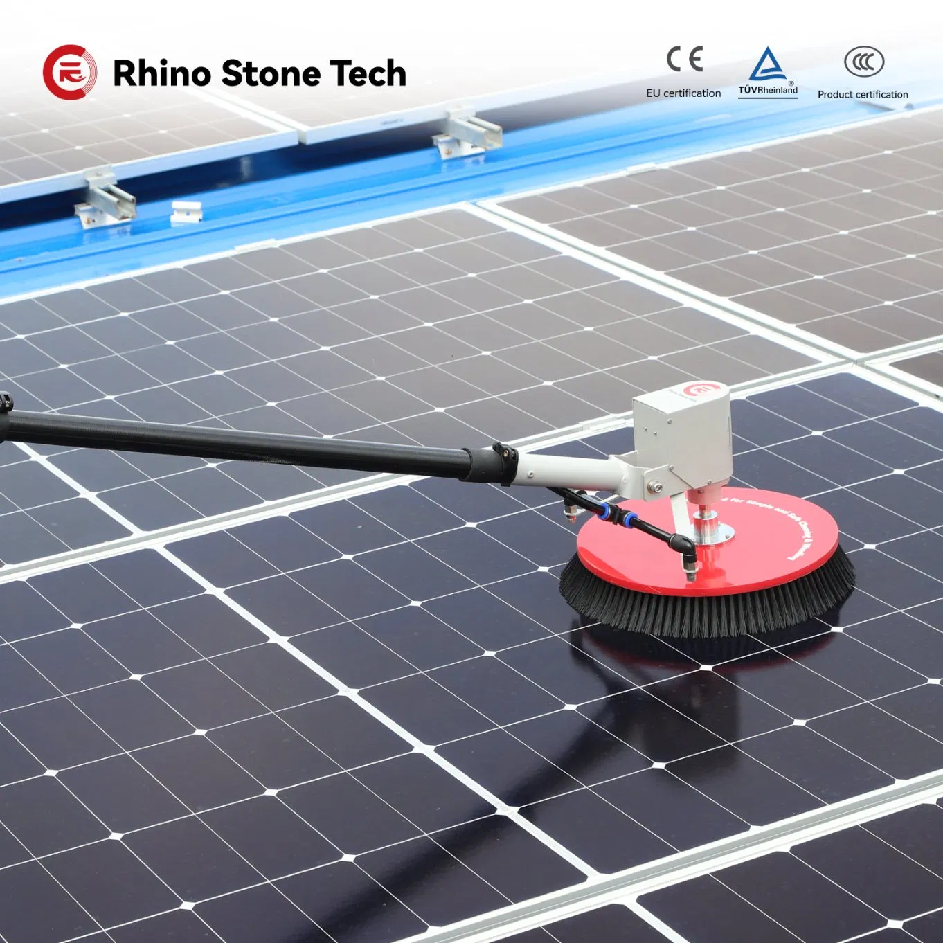 Solar Panel Cleaner Portable Rolling Cleaning Machine for PV Panels Removing Dirt
