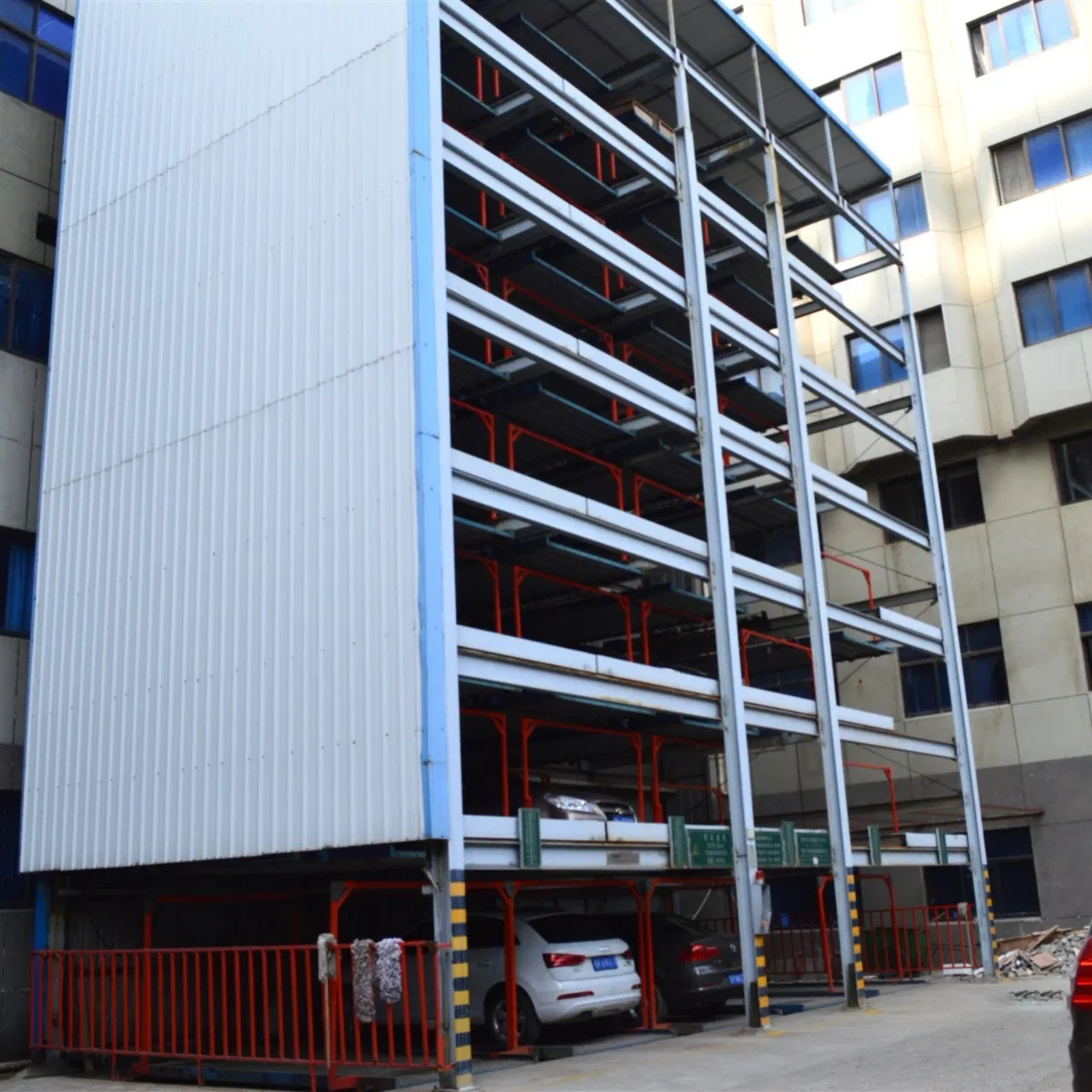 Lightweight 7 to 11 Level Puzzle Parking System with Aluminum Frame for Small Building Use