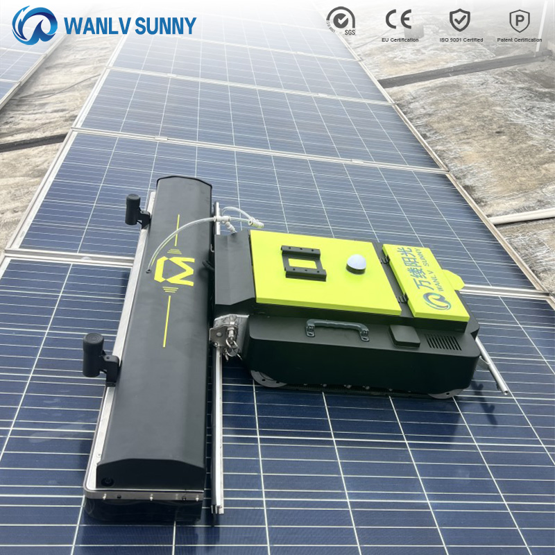Automatic Crawler Robot Solar Panel Cleaning Machine Better Solar Cleaning Drone