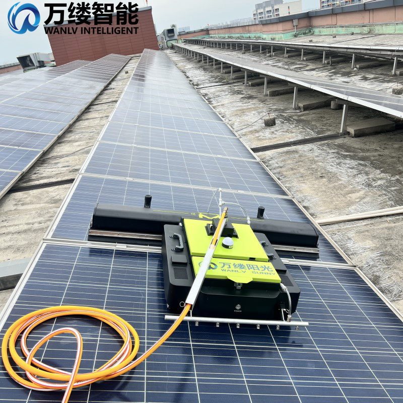 Automatic Crawler Robot Solar Panel Cleaning Machine Better Solar Cleaning Drone