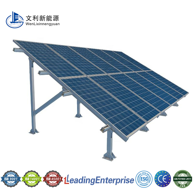 Wind-Resistant Ground Solar Mounting System for Large Solar Farms