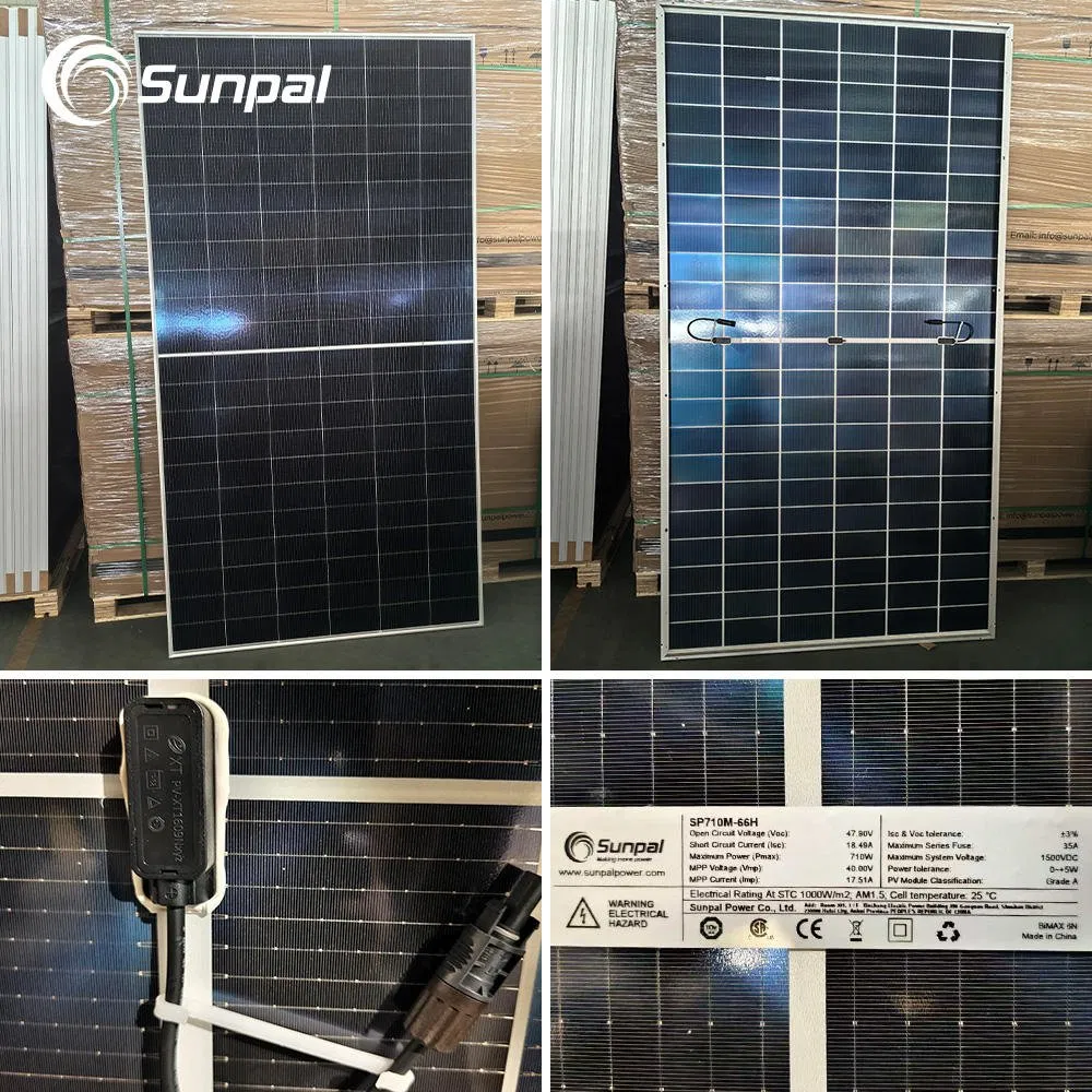 Sunpal Mono Solar Panels Bifacial 700 Watt 710Watt 730Watt Ip68 Solar Panel Photovoltaic