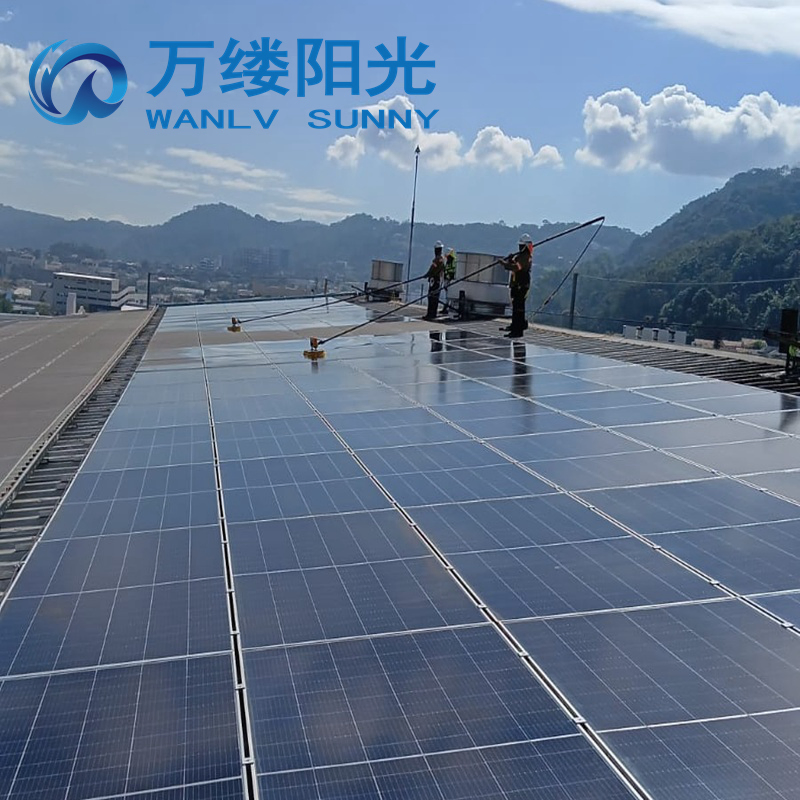 Portable Chemical-Free Solar Panel Cleaning Brush Wet Cleaner PV Cleaning Machine