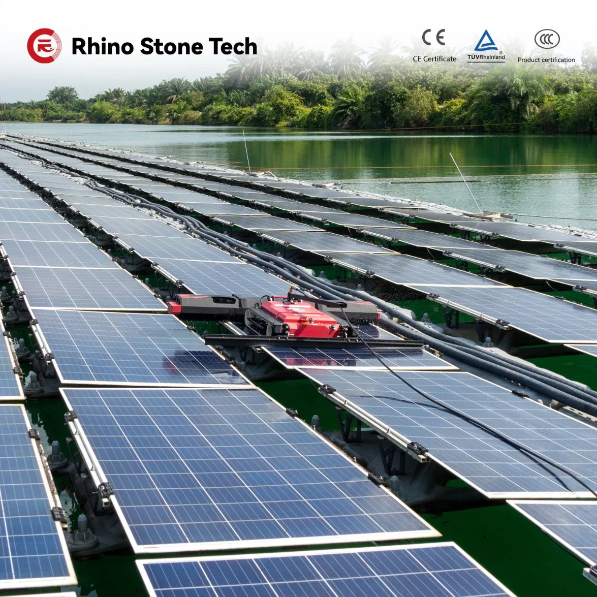Efficient Automatic Solar Panel Cleaning Machine for Large-Scale Ground Photovoltaic Power Stations Commercial Industrial Solar Farms
