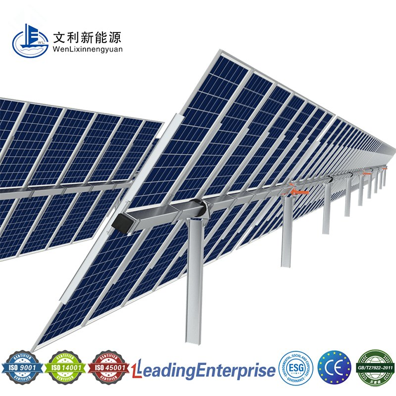 Adjustable Solar Mounting System, Ground-Use, H-Beam Load-Bearing Column, Weather-Resistant &amp; Anti-Corrosive, Customizable Angle