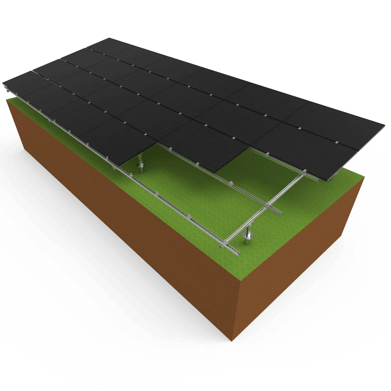 Ground Photovoltaic Structure Solar Panel Bracket Zinc+Aluminum+ Magnesium Mounting System