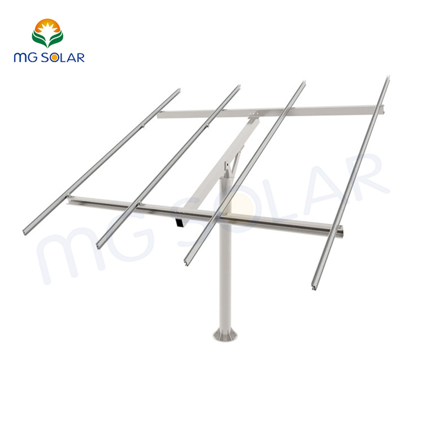 Single Pole Solar Panel Ground Pile Module Structure Mounting System