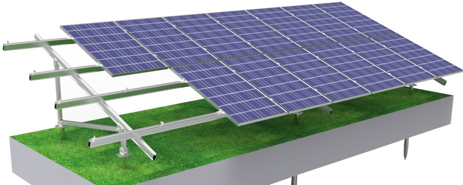 Aluminum Easy Installation Single Post Ground Mount System Solar Panel Mounting System