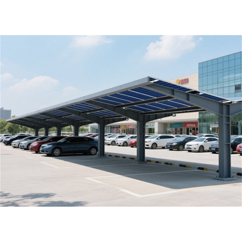 10kw Lightweight Waterproof Solar Carport Installation Bracket Structure Aluminum Photovoltaic Solar Carport System