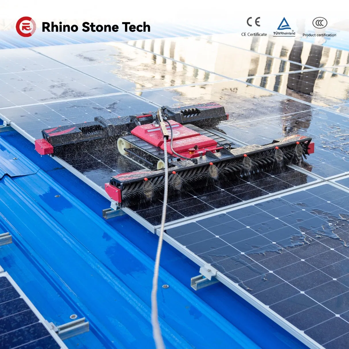 Dual Use Dry Water Washing Semi Automatic Equipment Solar Panel Cleaning Machine for Photovoltaic Panels Thorough Clean