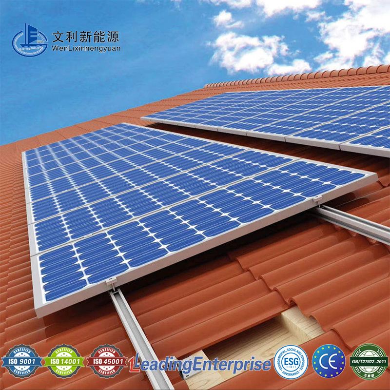 Lightweight Steel Structure Solar Roof Mounting System for Prefabricated Houses