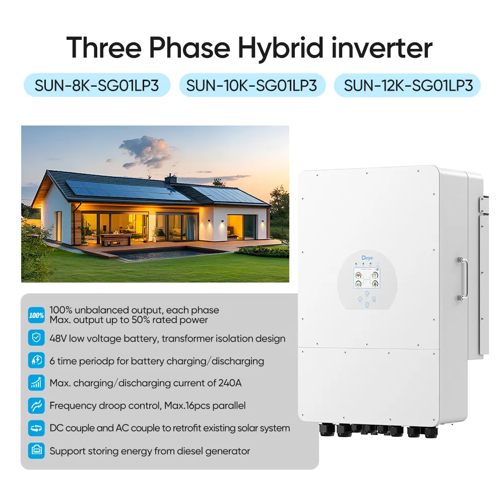 Deye Solar Inverter 3 Phase Hybrid 15 kW 12kW 10 kW 6 kW Solar High Power Inverter
