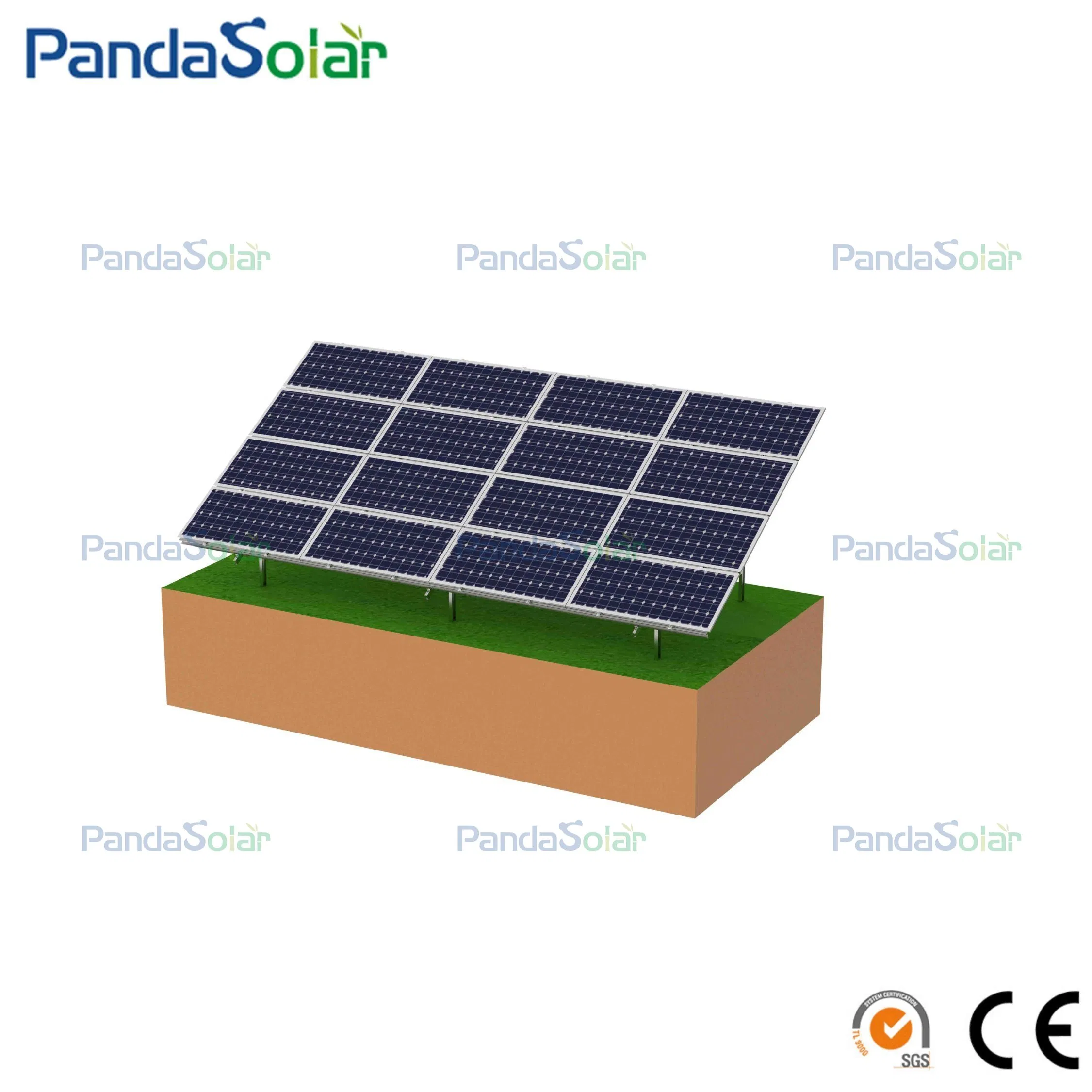 Pandasolar Easy Installation Zn-Al-Mg Coated Steel Solar Energy Ground Mounting Solar Racking System