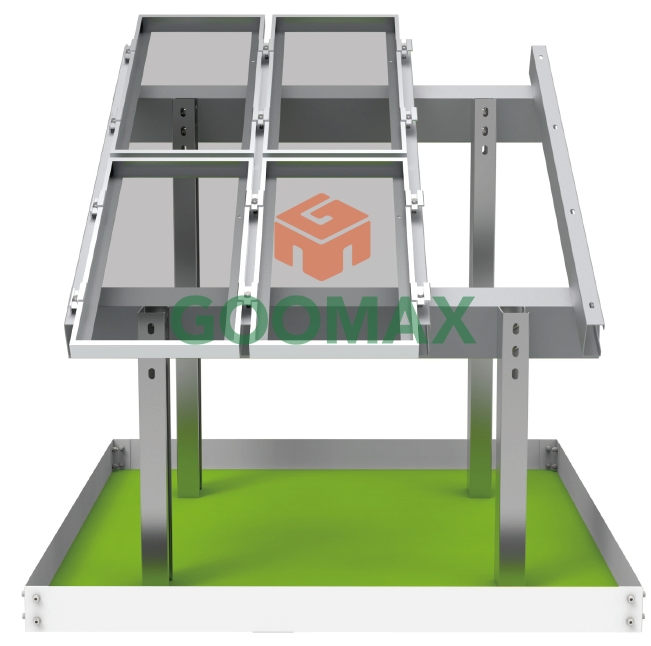 Goomax Solar Mounting System U Steel Pole single Column Ground Mounting System