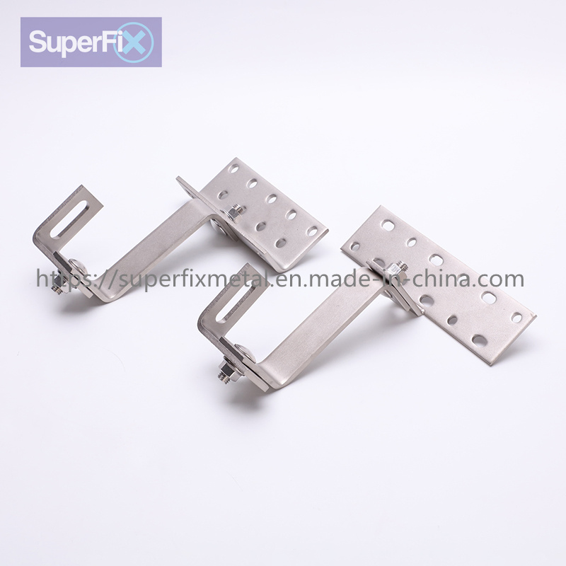 Stainless Steel SS304 A2 B2 Aluminum Solar Bracket System Mounting Adjustable Tile PV Roof Hook for Solar Panel Mounting