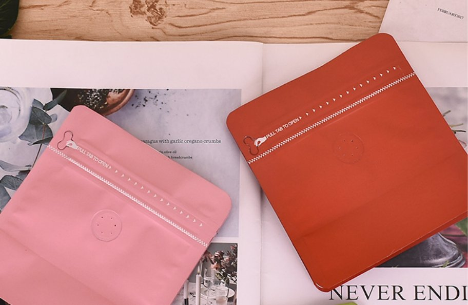 Coffee Bean One-Way Valve Octagonal Seal Packaging Bags Tea Aluminum Foil Sealed Bags Freeze-Dried Food Zipper Pouch Bags