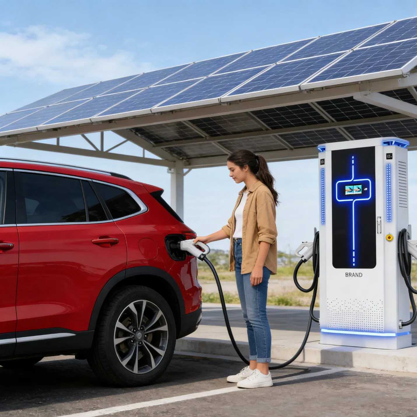 High Utilization Fleet Central Management Night Heavy Duty Truck EV Charger DC Depot Logistics