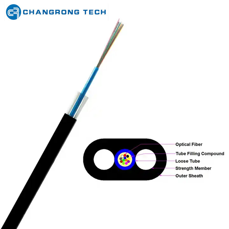 High Quality Gyfxtby Fiber Cable 2 4 6 8 12 Core G652D FTTX Flat Drop Cable