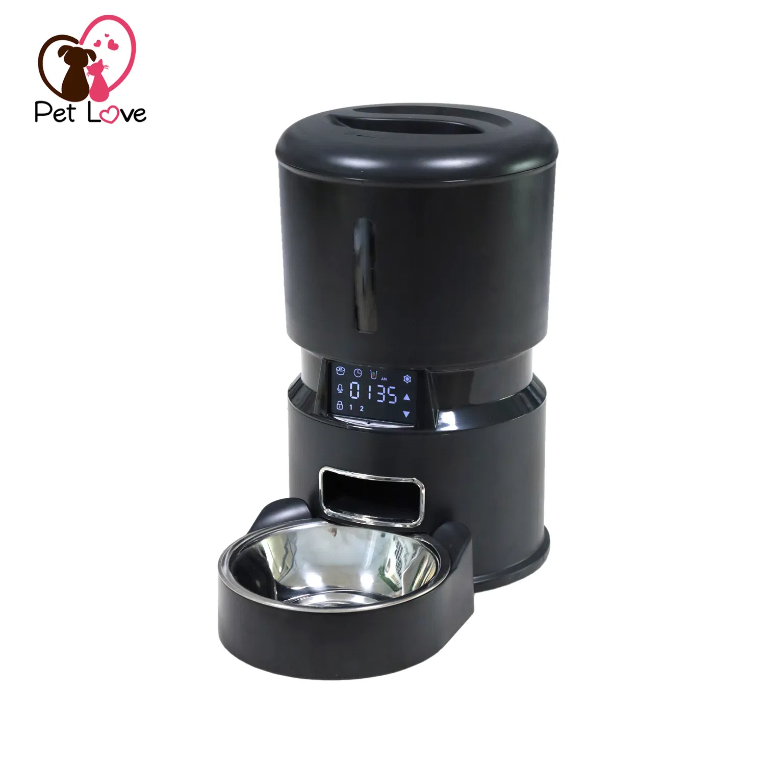 Smart Touchscreen Pet Feeder for Cats and Dogs - 5 Meals Daily