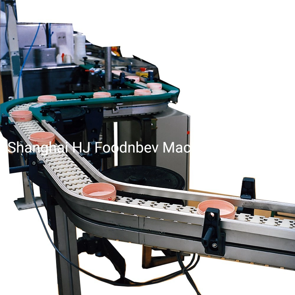 Drink Cache Tower Factory Logistics Modular Chain Conveyor Flat Top Chain Conveyor Beverage Bottle Transfer Conveying System