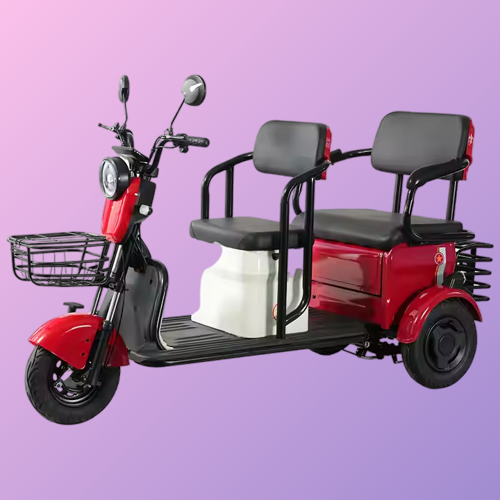 Electric Ticycle with Rear-Wheel Drive and 40-60km Performance Electric Bike Electronic Bicycle Electric Bicycle E-Bike