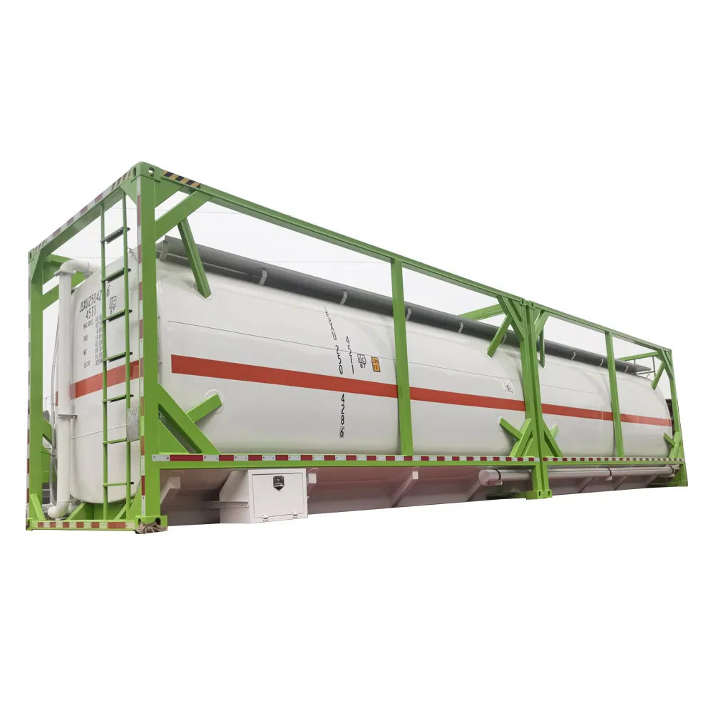 40FT Carbon Steel Diesel Four-Compartment Tank Container 50m3 Capacity Liquid Transporter Diesel Fuel Storage Tank
