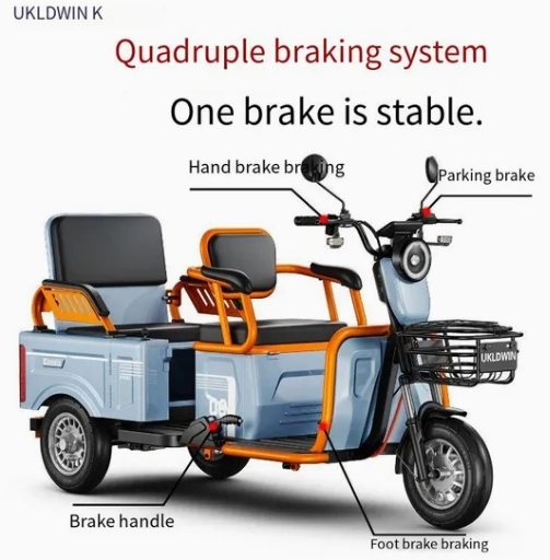 Wanhao 60V Power Max Speed 40km/H Long Charge Electric Tricycle