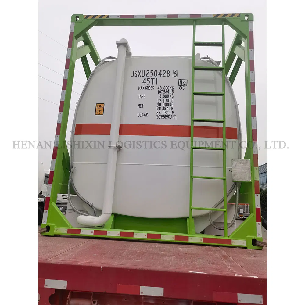 40FT Carbon Steel Diesel Four-Compartment Tank Container 50m3 Capacity Liquid Transporter Diesel Fuel Storage Tank