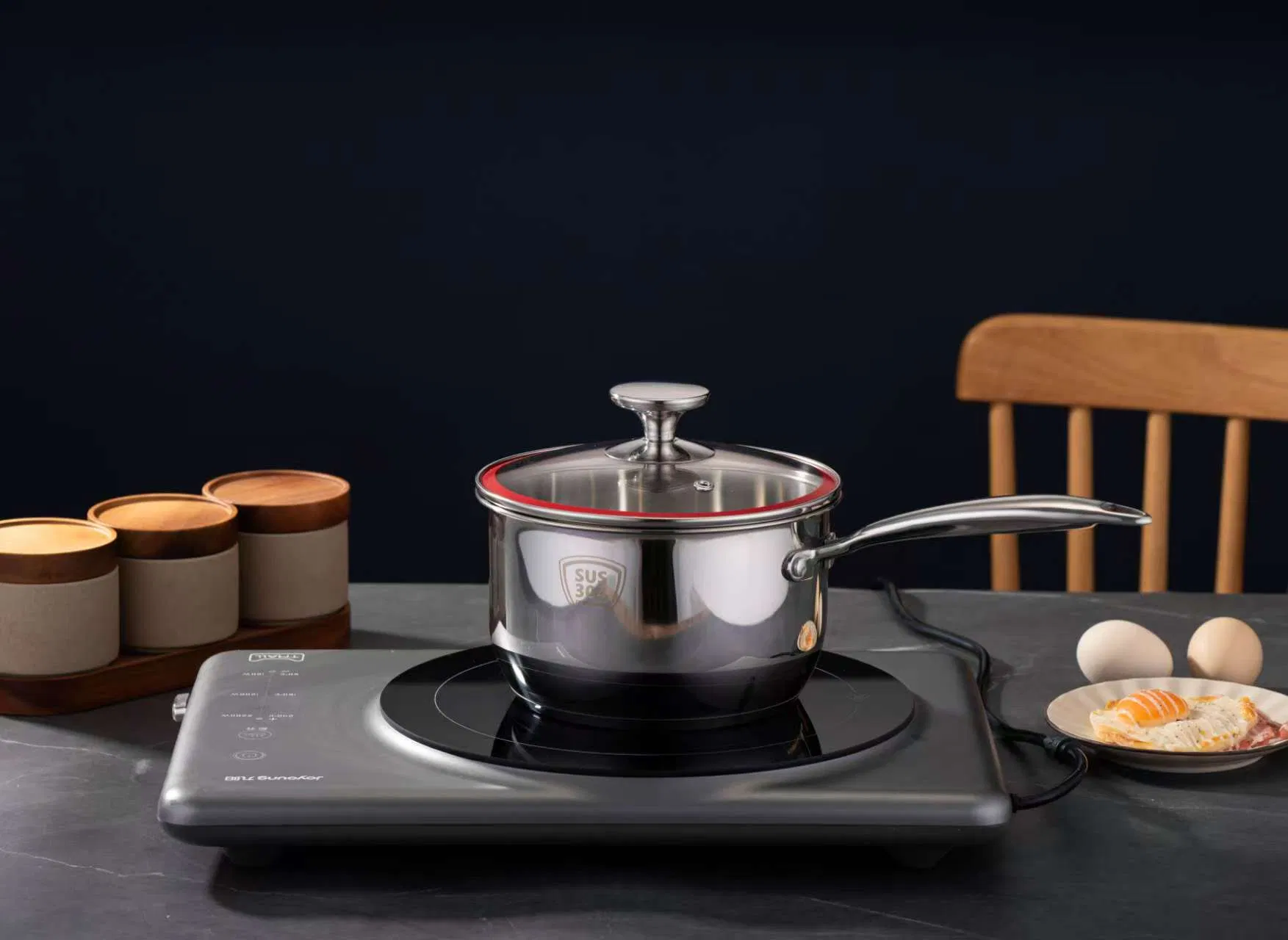 304 Food-Grade Multifunction High-Grade Stainless Steel Cookware Durable, Easy to Clean