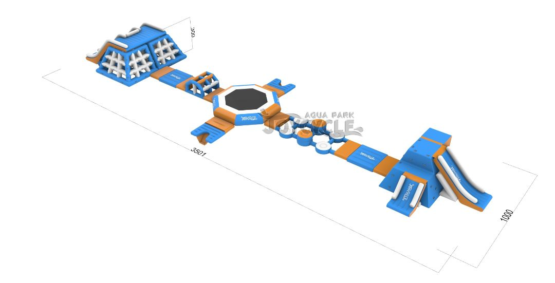 Blow up Water Playground in Lake Inflatables on Water