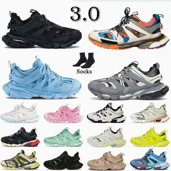 Women Men Casual Shoes Designer Trainers Socks Paris Runner 1.0 Luxury Sneakers