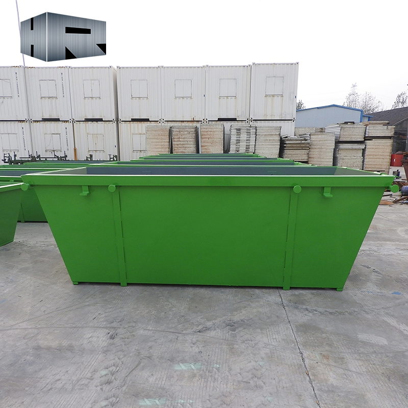 Heavy Duty Outdoor Waste Recycling Metal Mobile Skip Bin for Construction Debris, Wood, Metals, Concrete