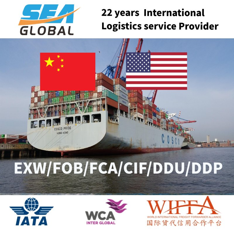 DDU Door to Door Sea Shipping Container Service to Jacksonville, USA