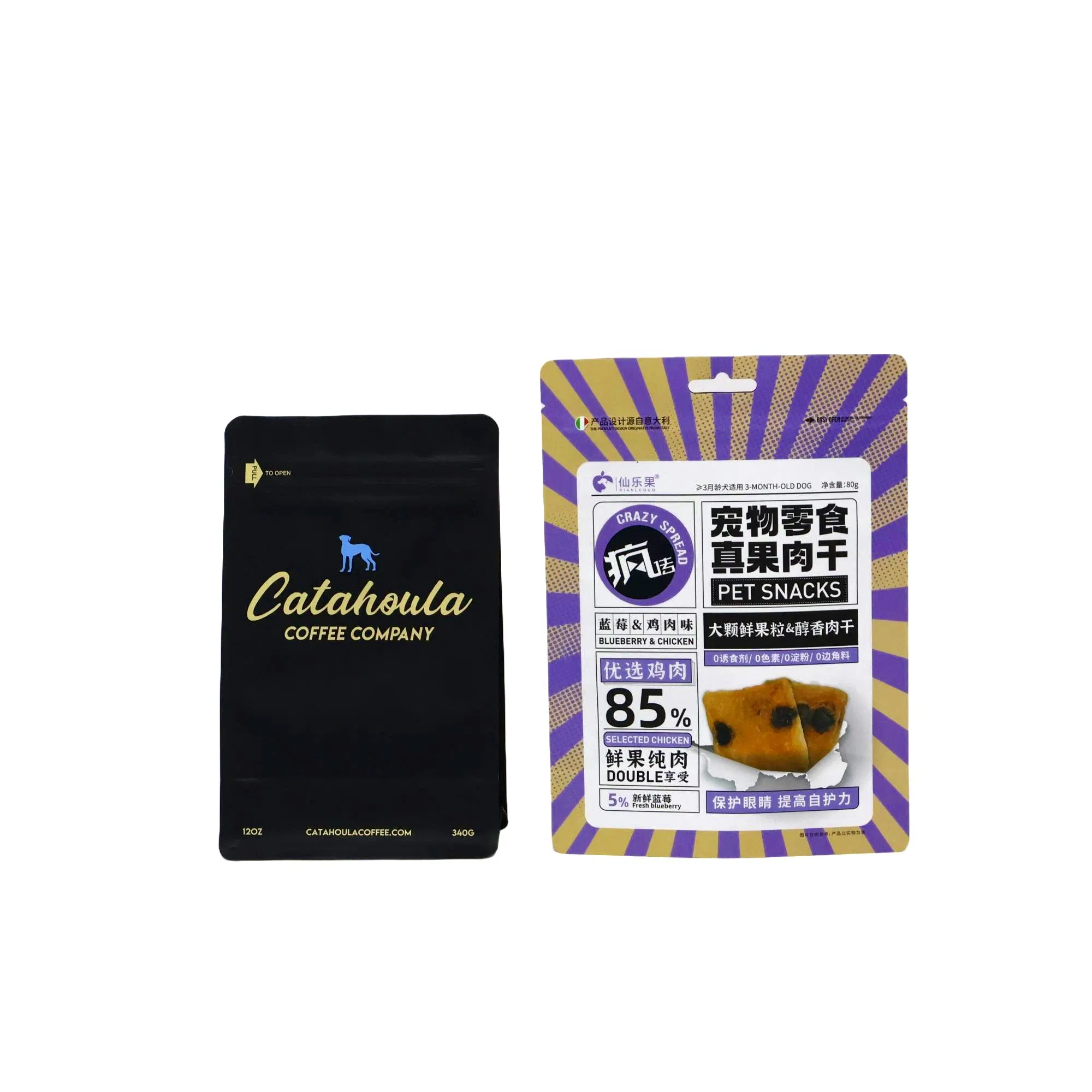 Matte Surface Aluminum Foil High Barrier Stand up Pouch Resealable Ziplock Food Grade Mylar Bag Packaging Pouch Moisture Proof Fresh Keeping Food Packaging Bag