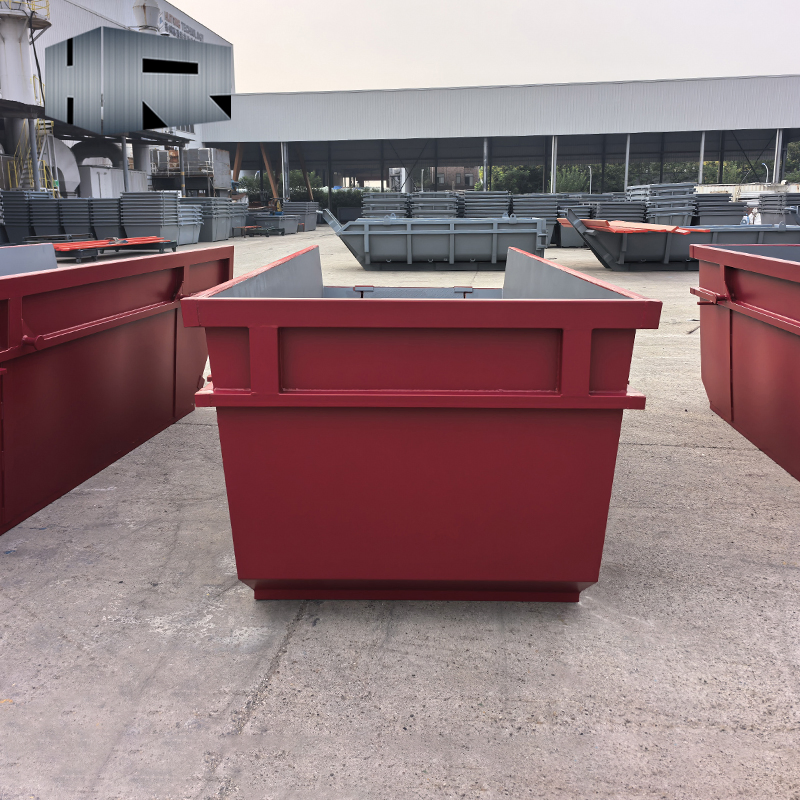 Customized Industrial Construction Stackable Steel Dumpster Standard Heavy Duty Marrel Skip Bin Rubbish
