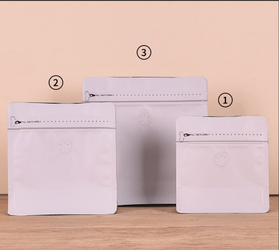 Coffee Bean One-Way Valve Octagonal Seal Packaging Bags Tea Aluminum Foil Sealed Bags Freeze-Dried Food Zipper Pouch Bags