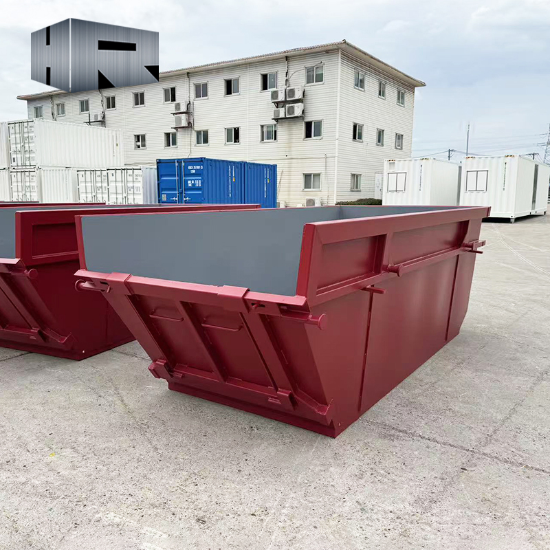 Customized Industrial Construction Stackable Steel Dumpster Standard Heavy Duty Marrel Skip Bin Rubbish