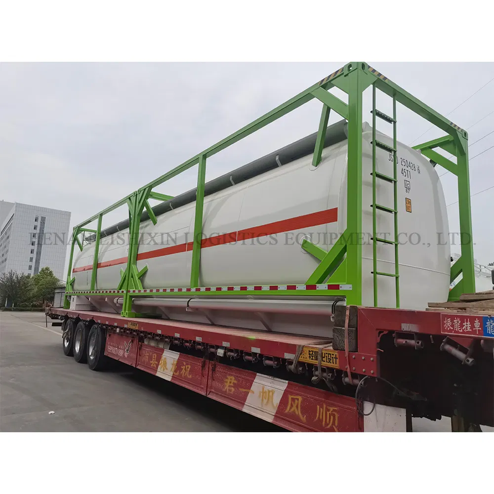 40FT Carbon Steel Diesel Four-Compartment Tank Container 50m3 Capacity Liquid Transporter Diesel Fuel Storage Tank