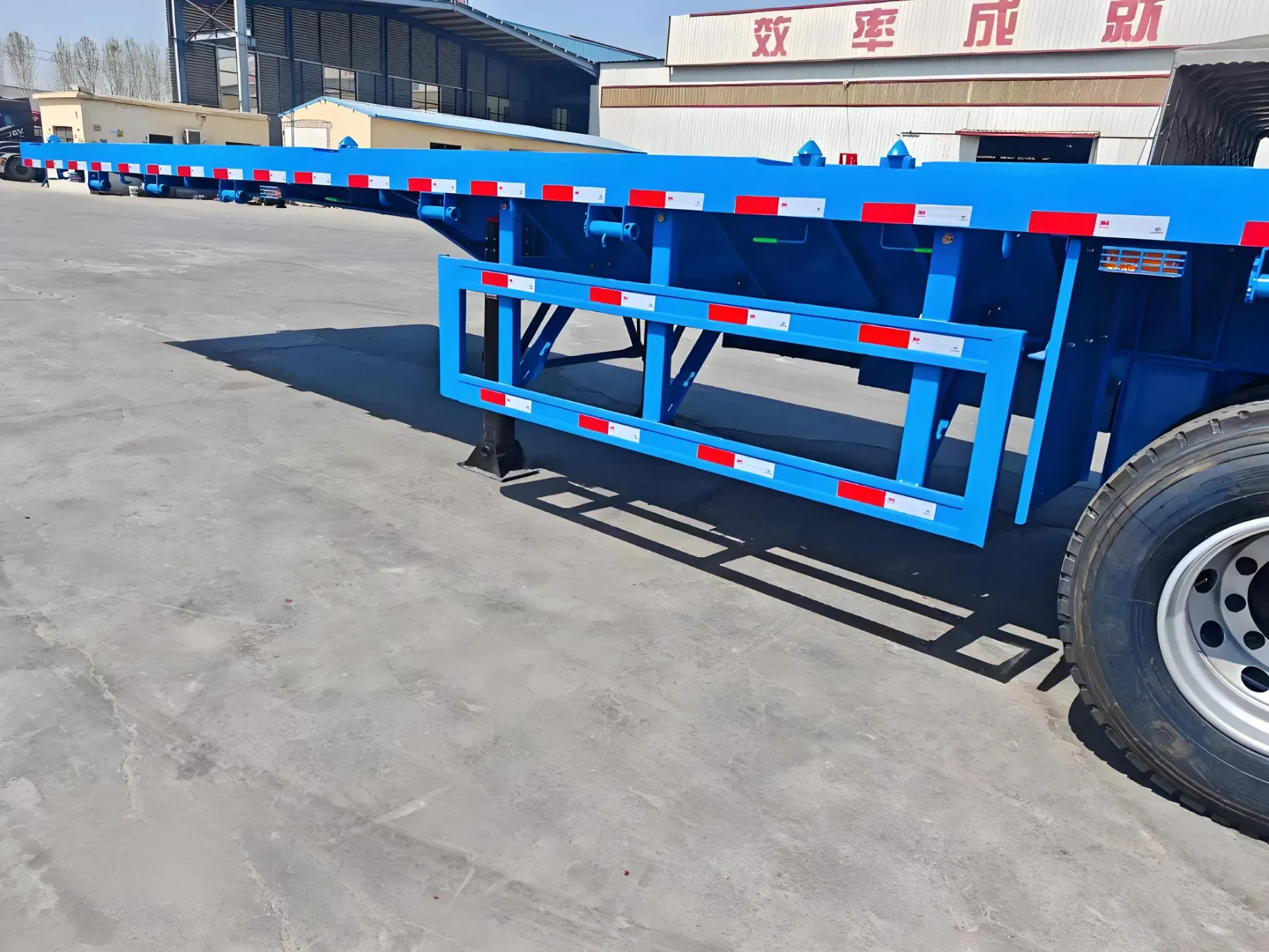 13m 50tons 3-Axle New Heavy Duty Flatbed Trailer 20FT 40FT 45FT Flat Semi Trailer