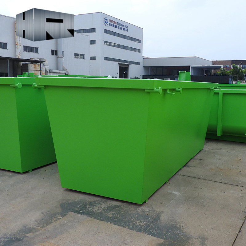 Heavy Duty Outdoor Waste Recycling Metal Mobile Skip Bin for Construction Debris, Wood, Metals, Concrete
