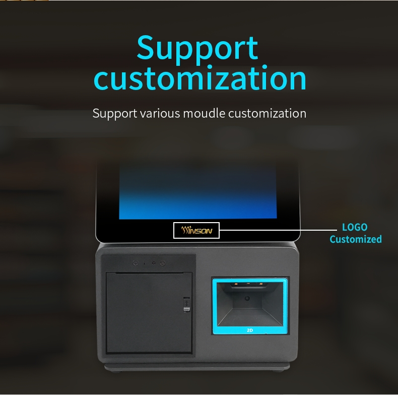 High Quality Dual-Screen Display Barcode Scanning POS System for Hospital