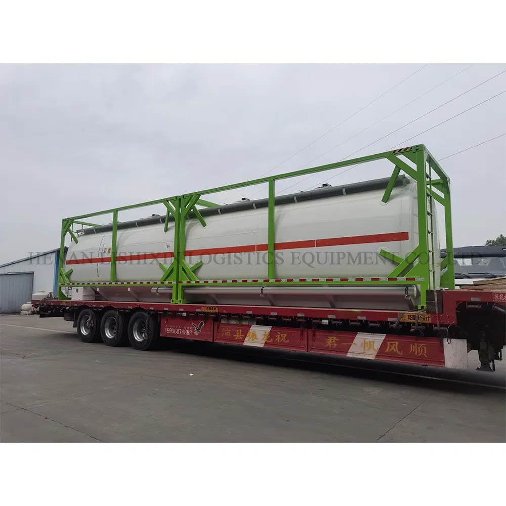 40FT Carbon Steel Diesel Four-Compartment Tank Container 50m3 Capacity Liquid Transporter Diesel Fuel Storage Tank