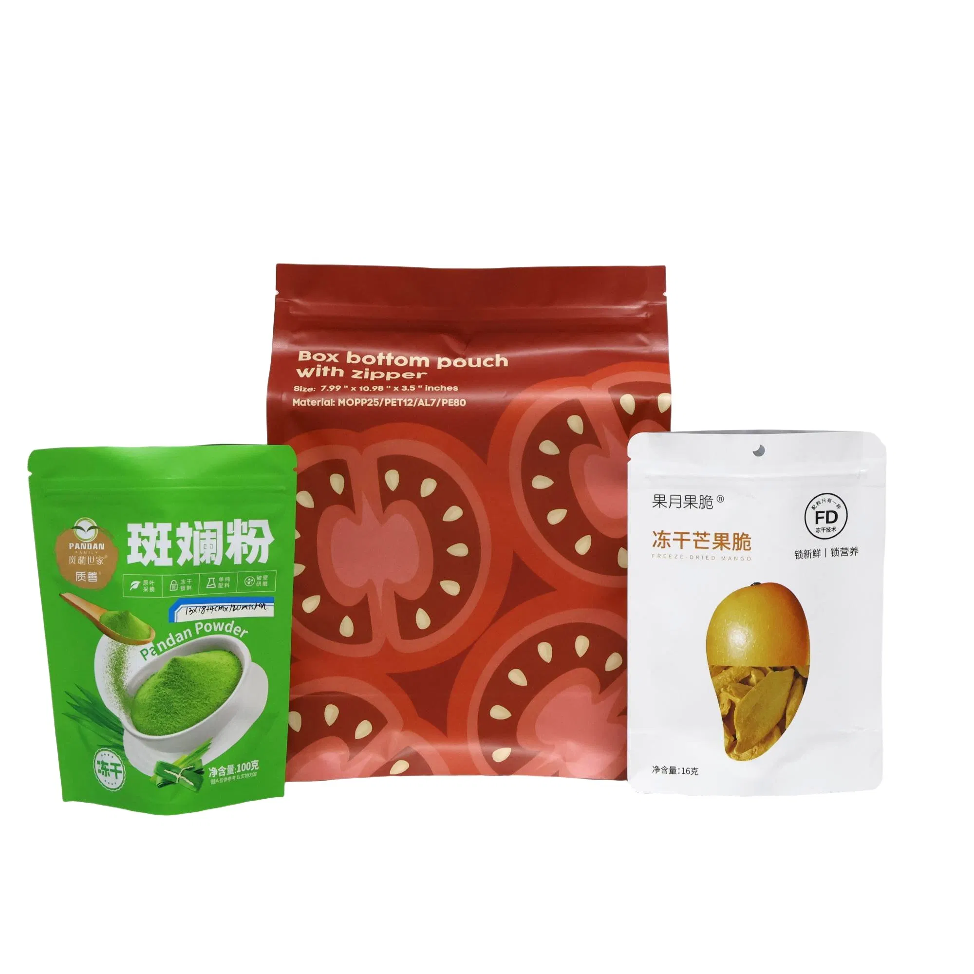 Matte Surface Aluminum Foil High Barrier Stand up Pouch Resealable Ziplock Food Grade Mylar Bag Packaging Pouch Moisture Proof Fresh Keeping Food Packaging Bag