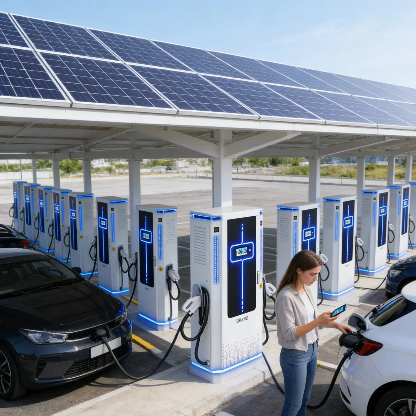 EU Funded Smart Cold Resistant Polish Rapid Deploy Hub EV Charger DC Fast Station Warsaw