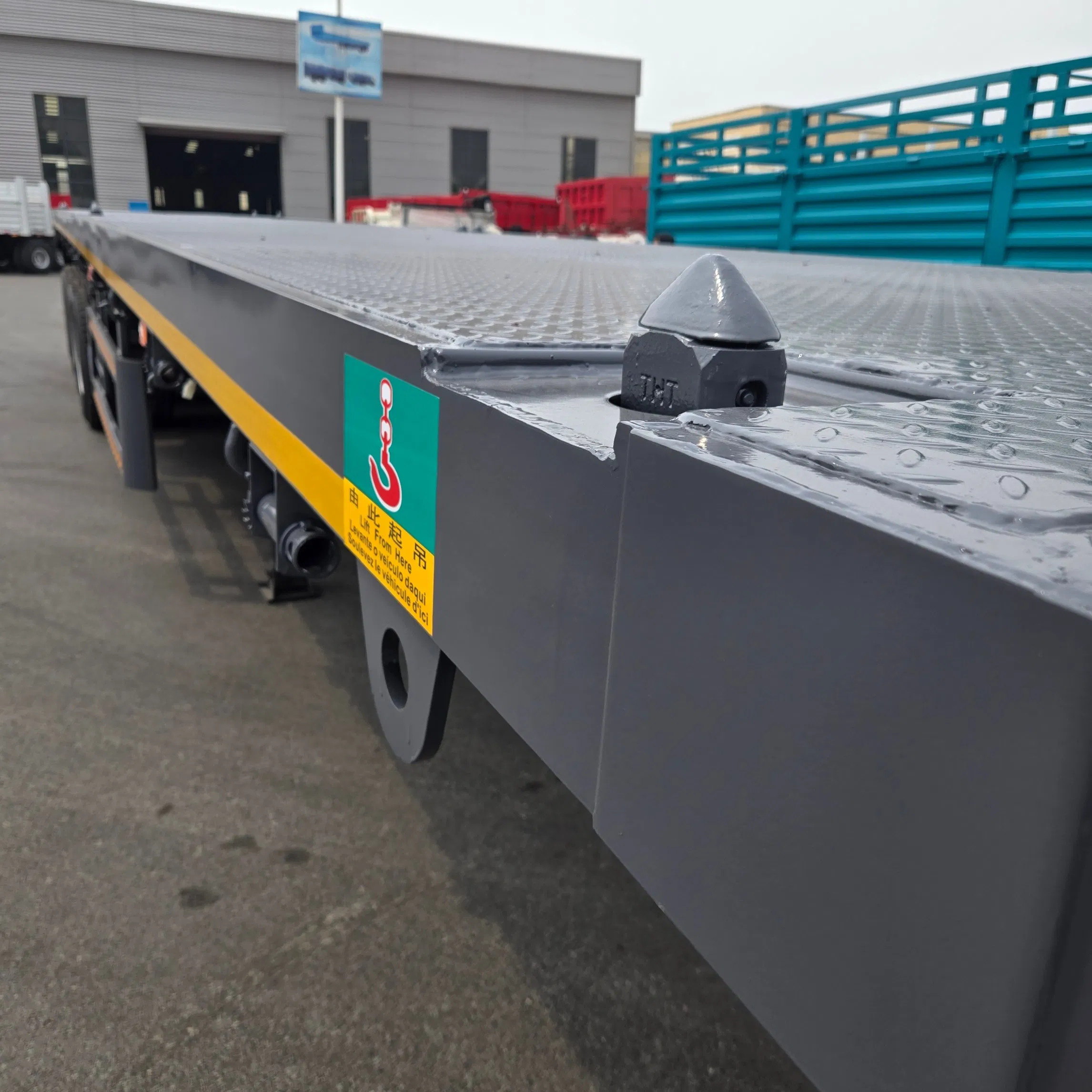 Hot Sale 4 Axle 40FT Container Flatbed Semi Trailer 80ton Capacity Truck Trailers New Price for Sale
