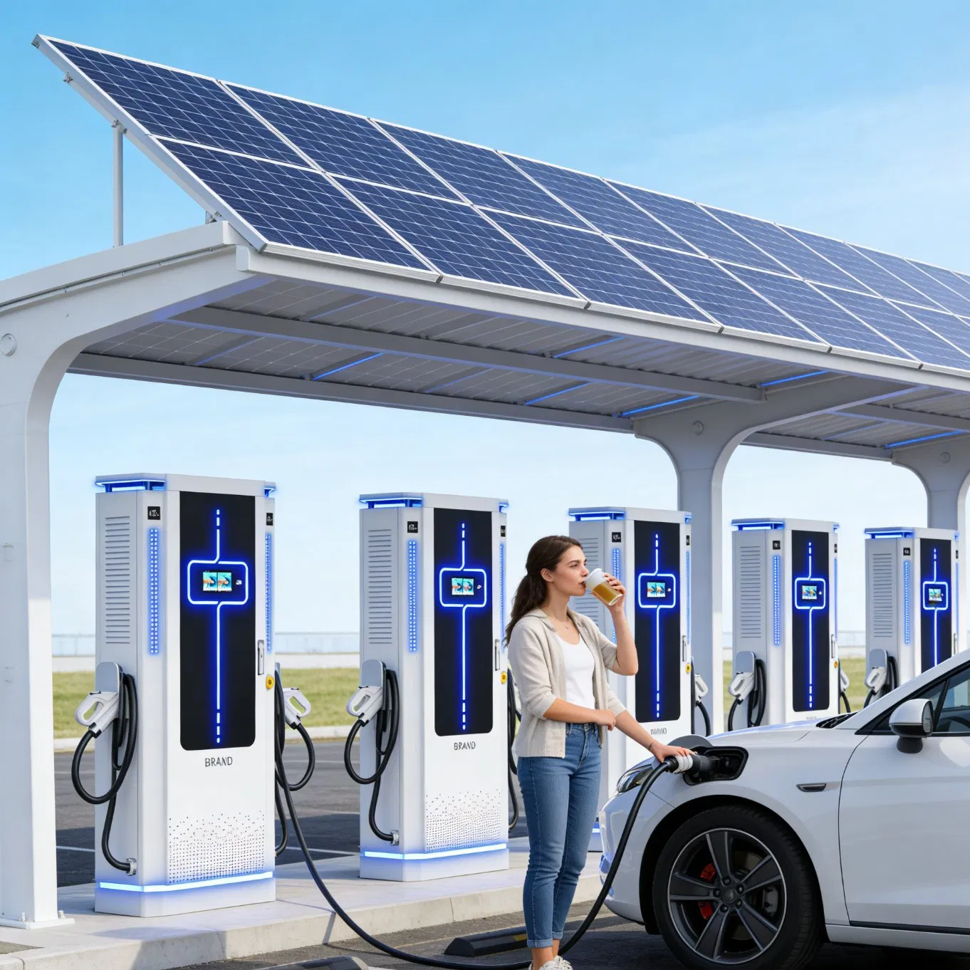 EU Funded Smart Cold Resistant Polish Rapid Deploy Hub EV Charger DC Fast Station Warsaw